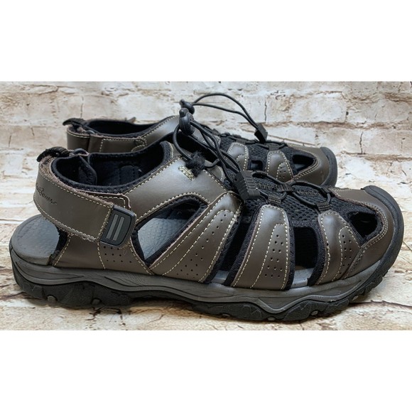 Eddie Bauer Mens Stewart Fisherman Sport Sandal Brown Closed Toe Hiking Shoe~12M - Picture 2 of 12